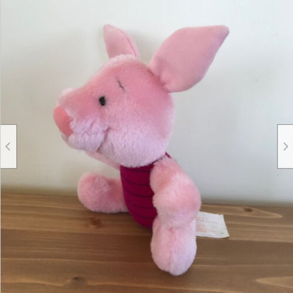 Piglet Stuffed Toy Sears Walt Disney Brand 6" Plush Doll Vtg Winne the Pooh - Picture 5 of 6